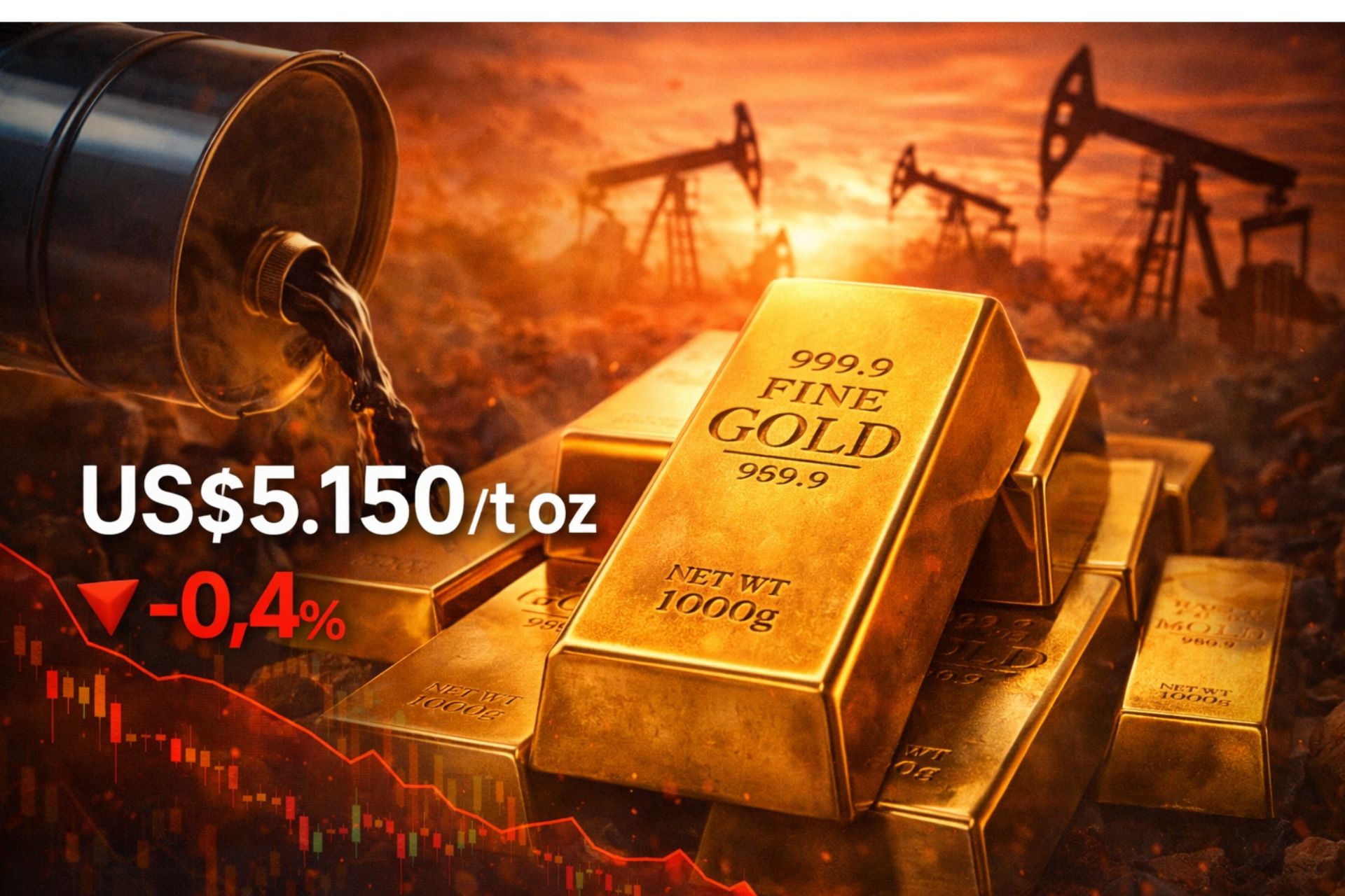 Harga Emas Dunia Melemah, Tertekan Lonjakan Minyak dan Memanasnya Konflik Iran–Israel